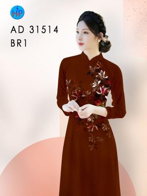Vải Áo Dài Hoa In 3D AD 31514 19